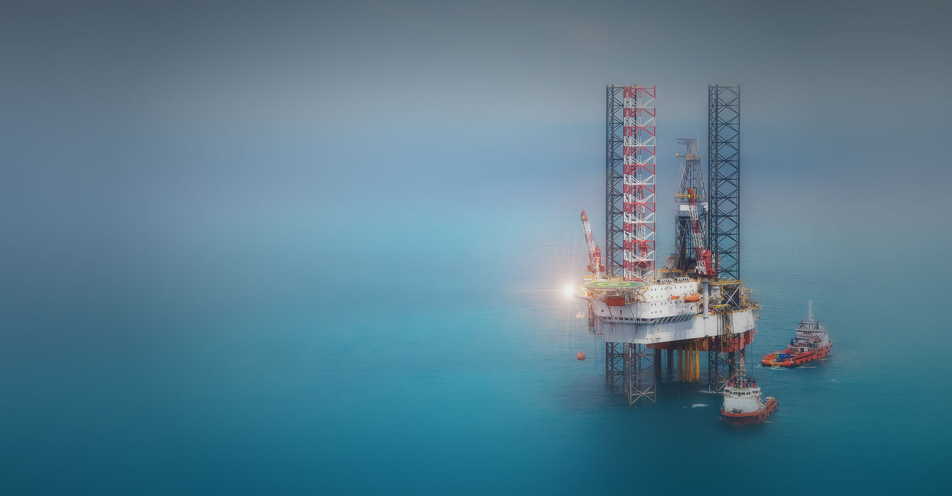 Offshore energy platform at sea